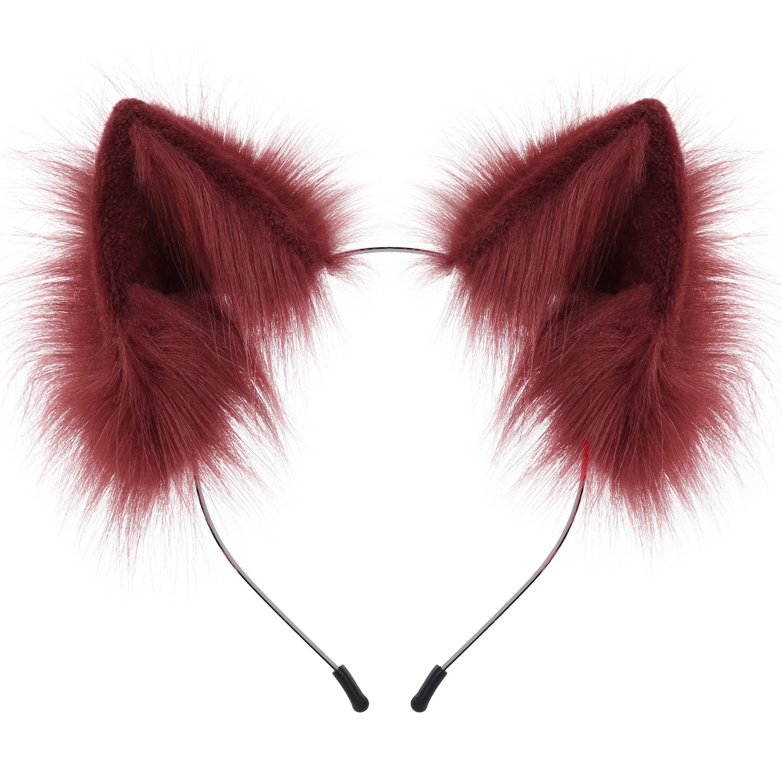 Handmade Faux Fur Animal Ears Headband Furry Cat Fox Ear Hairhoop Headwear Costume Accessory for Cosplay Masquerade