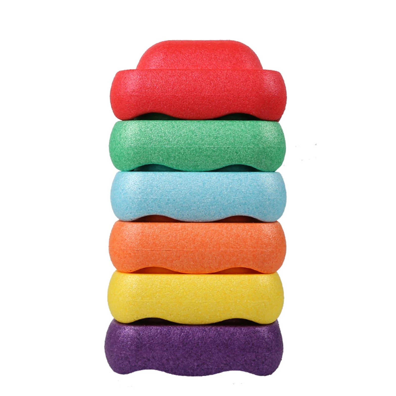 6 Color Multi Color Balance Stone For Kid Promoting Stability Stepping Sensory Toy Stepping Stones Parent-Child Interactive Toys