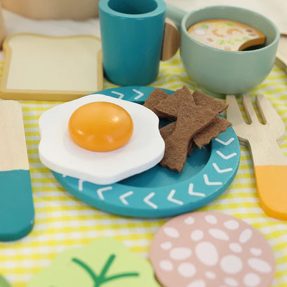 Wooden Kids Kitchen Toys Pretend Play Cookware Pot Pan Educational Set