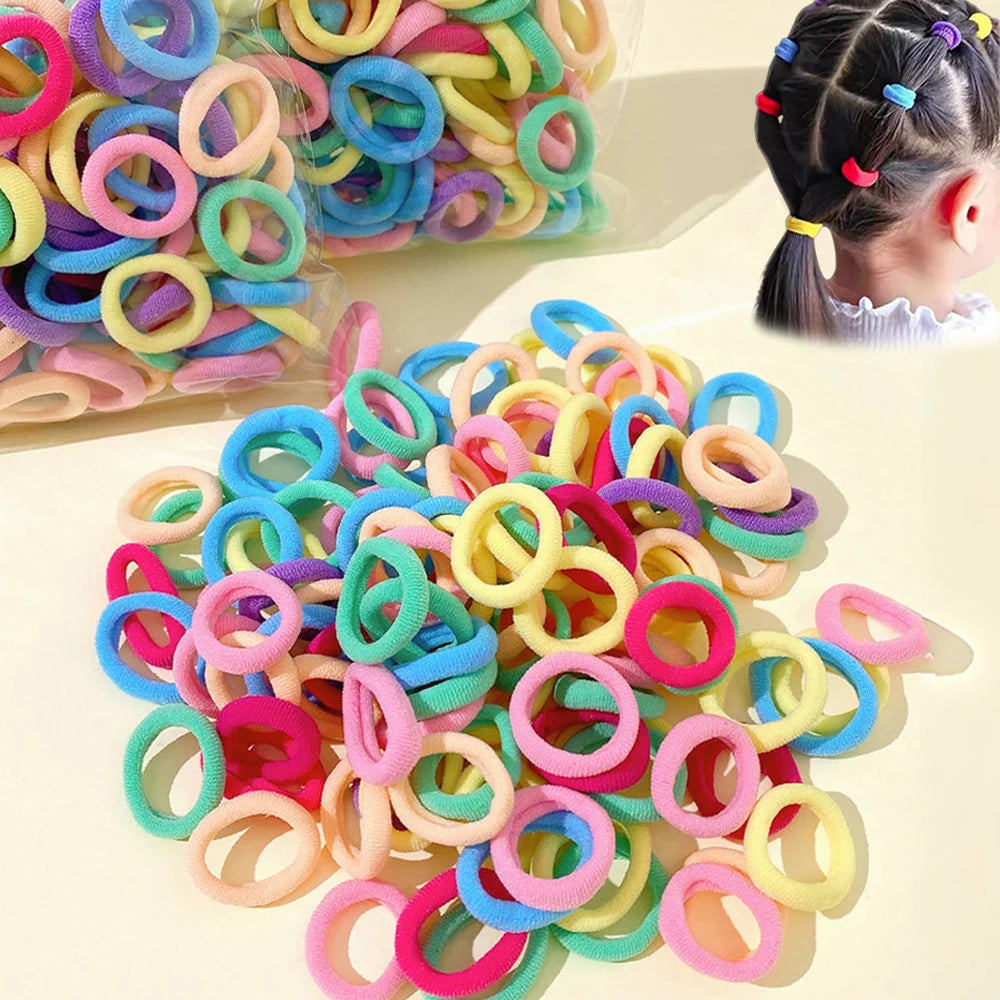 Sweet High-Elasticity Durable Hair Ties Gift Set for Girls - 100/400/800 Pack Cute Fashionable Hair Bands