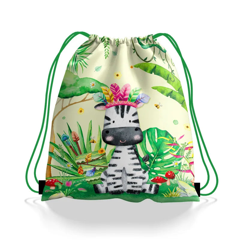 1pc Non Woven Drawstring Bag Birthday Party Gift Bag for Boys Girls Shoulder Storage Bag Multiple Themed Parties to Choose from