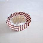Stylish Kids Bucket Hat Checkerboard Plaid Pattern Sun Hat Breathable Wide Brim Cap For Boys And Girls