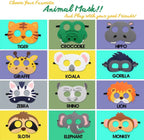 Cosplay Party Masks Jungle Animal Felt Mask Kids Role Play Games Mask Children's Dress Up Party Mask Christmas Halloween Gift