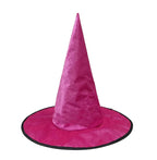 Halloween Witch Hat Flannel Wizard Costume Hat for Parties