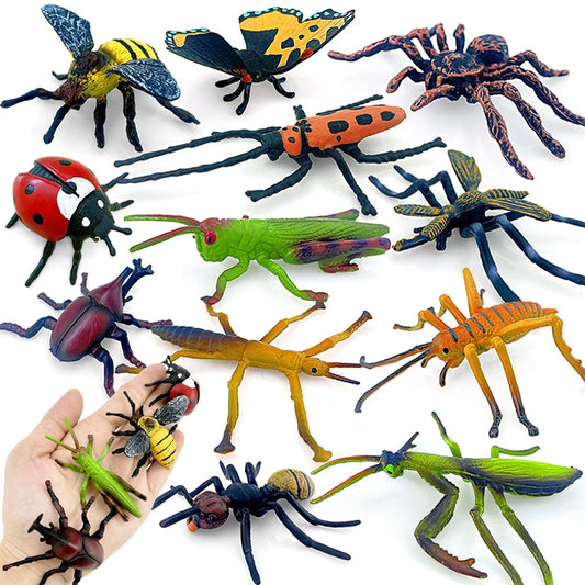 12pcs Wild Insect Model Set – Butterfly, Scorpion & Mini Animal Toys