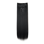 WIGSIN 24Inch Synthetic 7Pcs/set Long Straight Hair Extension 16Clips Hairstyle Black Blonde Hairpiece for Women