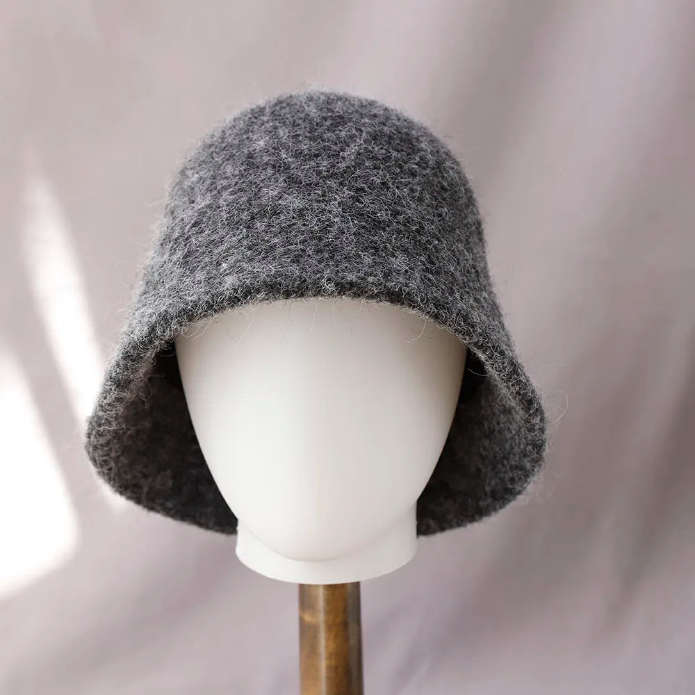 2025 New Autumn Winter Wool Bucket Hat Women Fashion Vintage Fisherman Hats Versatile Cap Spring Felt Hat 6 Colors Foldable Hat