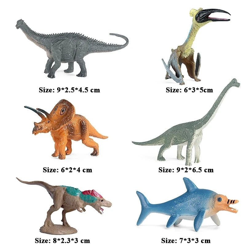 Oenux Mini Wild Forest Animals Insect Dinosaur Model Owl Fox Squirrel Hedgehog Fox Frog Figurines Cake Toppers Kid Toy Gift