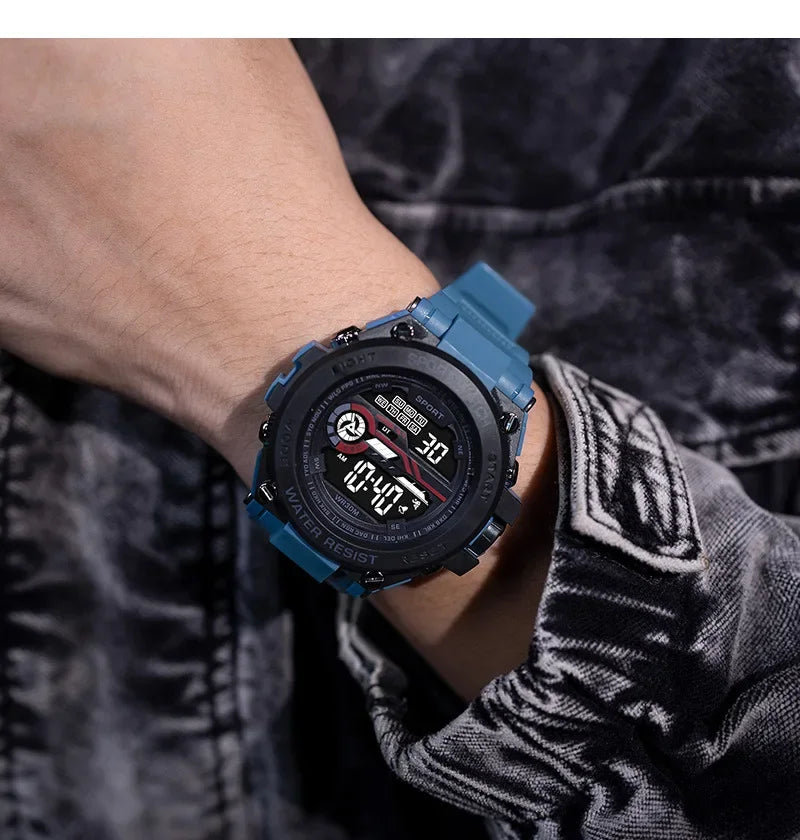 YIKAZE Men’s Digital Sports Watch – Waterproof Military Watch