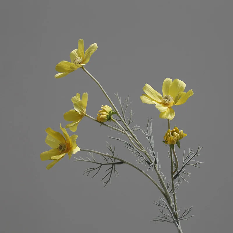 Pastoral Chrysanthemum Cosmos Branch Artificial Flowers Daisy Gesang Floral Wedding Party Vase Home Decor Ornaments Photo Props