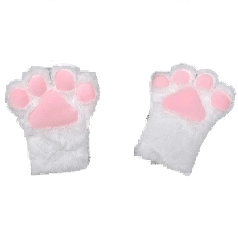 Lolita Cat Ear Paw Gloves Hairband Dance Prom Halloween Cat Ears Headwear Cosplay Cat Ear Anime Party Costume Bell Headwear High