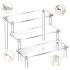 1pcs Multi-Layer Acrylic Display Stand Cake Display Rack High Transparent Trapezoidal Storage Shelf Perfect for Dessert Cupcake