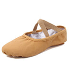 Canvas Ballet Shoes Split Sole Dance Slippers for Kids Adults
