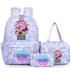 3Pcs/Set KPop Demon Hunter School Bags Girls Teens Rumi Mira Zoey Youth School Backpack Travel School Students Laptop Backpack