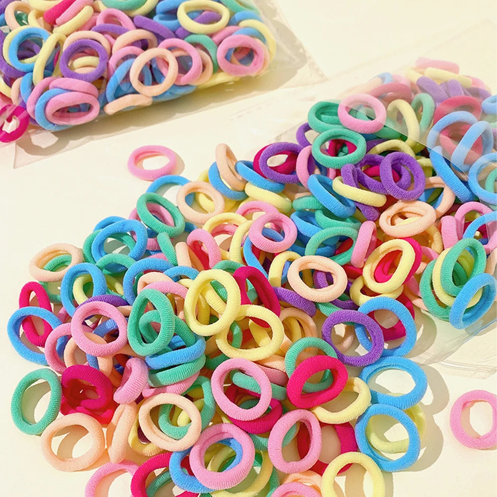 Sweet High-Elasticity Durable Hair Ties Gift Set for Girls - 100/400/800 Pack Cute Fashionable Hair Bands