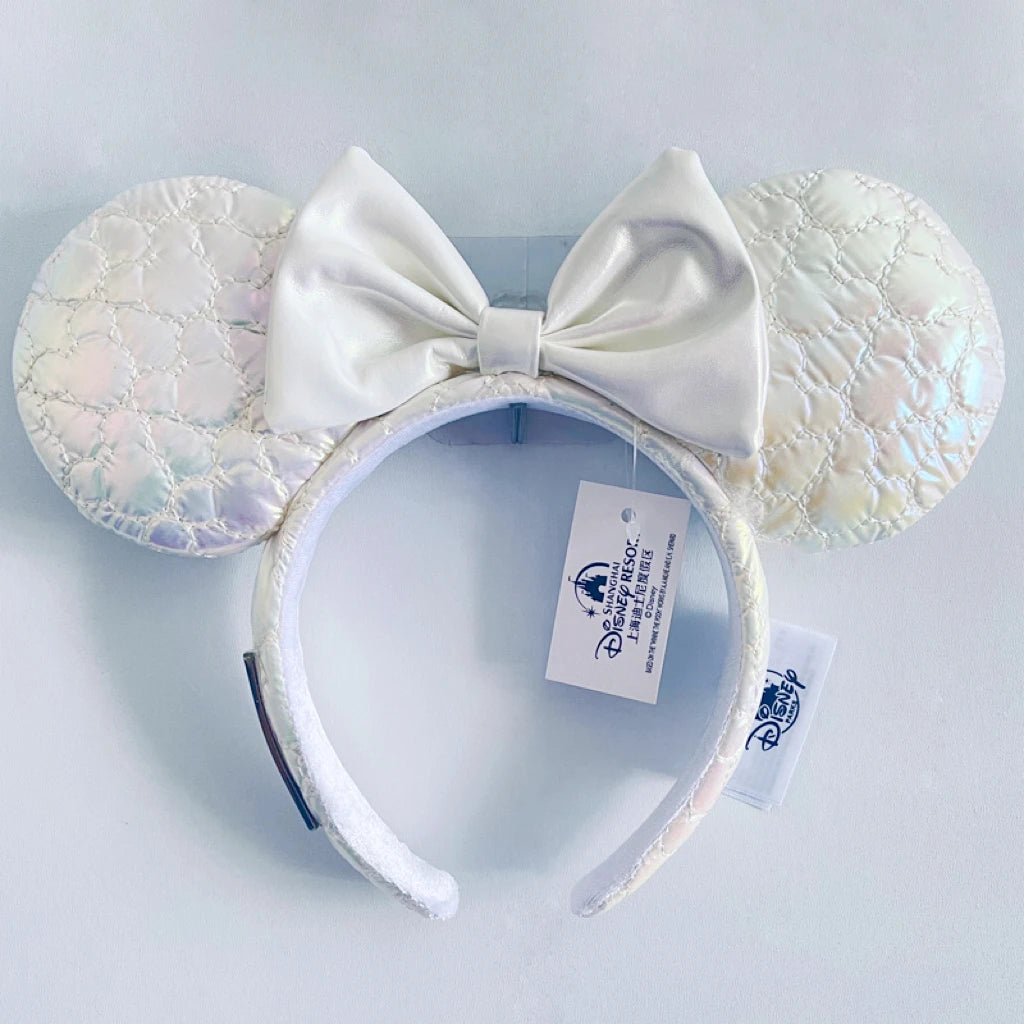 Disney Princess Headband Mickey Ear Rapunzel Sequin Bow Hair Hoop Birthday Gift Girl Accessories Halloween Gift Christmas Jack