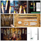 Halloween LED Floating Candles with Magic Wand Remote Battery Operated Potter Floating Candles Warm Light Home Party Decoration