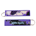 Anime Embroidery Keychain – Manga Key Fob & Car Keyring Accessory