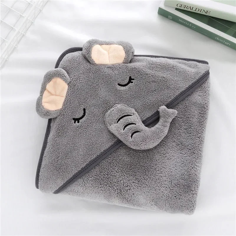Baby Hooded Bath Towels Cartoon Animal Newborn Soft Towel Blanket Toddler Bathrobe Warm Sleeping Swaddle Wrap for Boys Girls