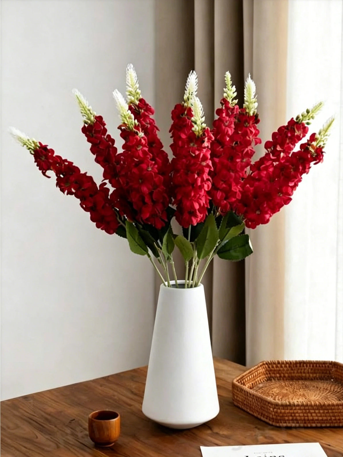 5pcs Artificial Flowers Shyacinth Rattan Home Living Room Wedding Celebration Outdoor Garden Wall Gift Box Decor Diy Accessories