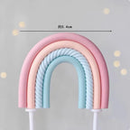 Pink Unicorn Birthday Cake Decorations Rainbow Unicorn Butterfly Cake Toppers Girls Happy Unicornio Birthday Party Cake Decors