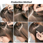 WIGSIN 24Inch Synthetic 7Pcs/set Long Straight Hair Extension 16Clips Hairstyle Black Blonde Hairpiece for Women