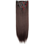 WIGSIN 24Inch Synthetic 7Pcs/set Long Straight Hair Extension 16Clips Hairstyle Black Blonde Hairpiece for Women