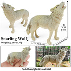 Oenux Wild Beast Animals Small Gray Wolf Maned Wolf Baby Wolves Simulation Model Action Figures Collection PVC Gift Kid Toy Gift