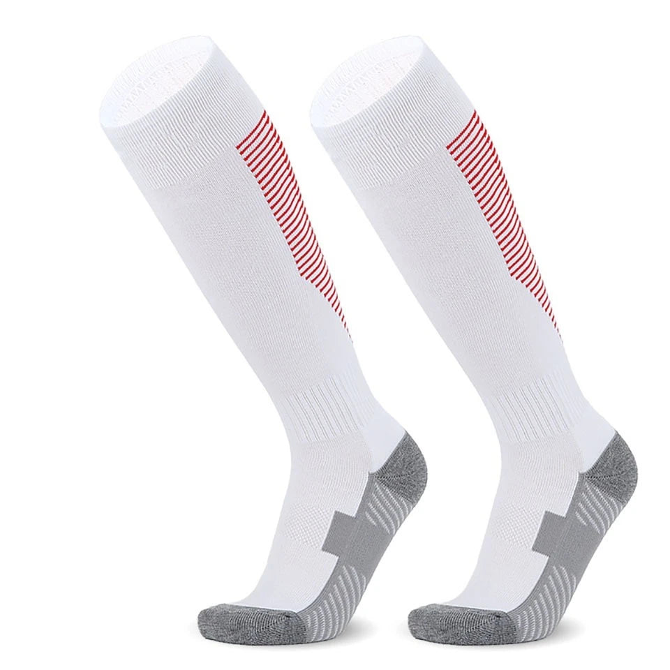 Loogdeel Soccer Socks Stretchy Compression Knee High Tube Socks Men Women Teens Kid Breathable Football Athletic Sports Socks