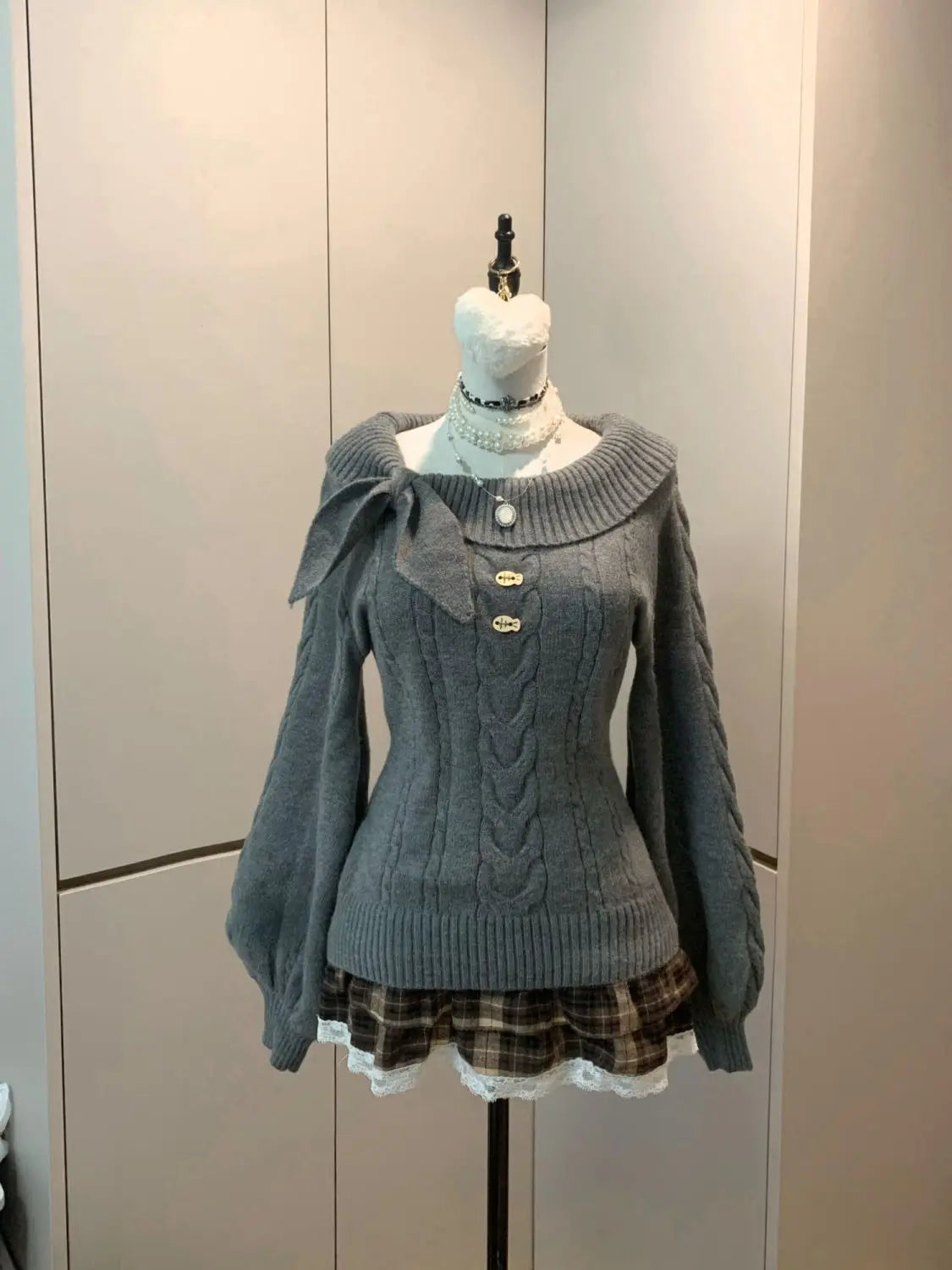 Preppy Style Sweet Knitted Sweater 2000s Aesthetic Gyaru Chic Korean Y2k Jumper Sweater Long Sleeve Coquette Knitwears