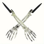 1/6pcs Skeleton Bone Garden Ground Stakes Skull Head & Hand for Halloween Home Yard Ground Insert Holiday Party Decor Ghost Hand