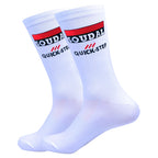 New UAE Cycling Socks rTeam Bike Nurse Compression Road Bike Running Mtb Knee-high White Sports Running Football Socks