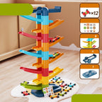 Children's Games Gliding Track Car 2 to 5 Years Inertia Toy Multi Layer Cartoon Puzzle Slide Car Roller Coaster Racing Toys