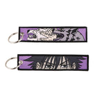 Anime Embroidery Keychain – Manga Key Fob & Car Keyring Accessory