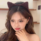 1 Plush Cat Ear Headband with Cute and Girlish Style, Perfect for Daily Use, Cute and Eye-catching