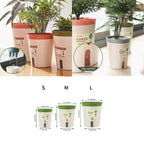 Self Watering Planter Lazy Hydroponic Flower Pot Plastic Office Decor Self-absorbent Flower Pot Desktop Decoration Living Room