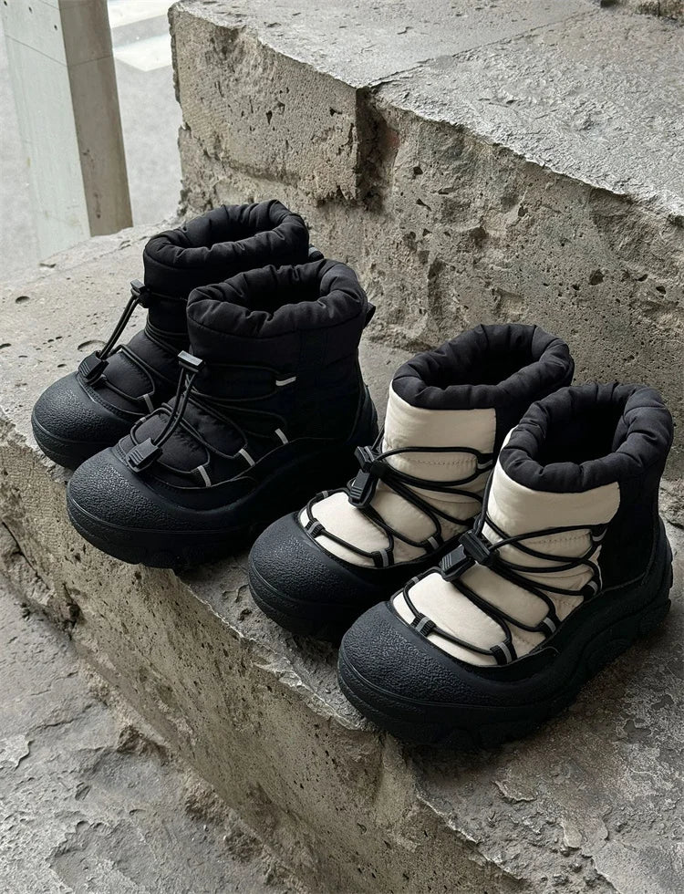 2025 New Winter Children Snow Boots For Boys Waterproof Warm Fur Rubber Sole Non-slip Fashion Girls Boots EU 26-37