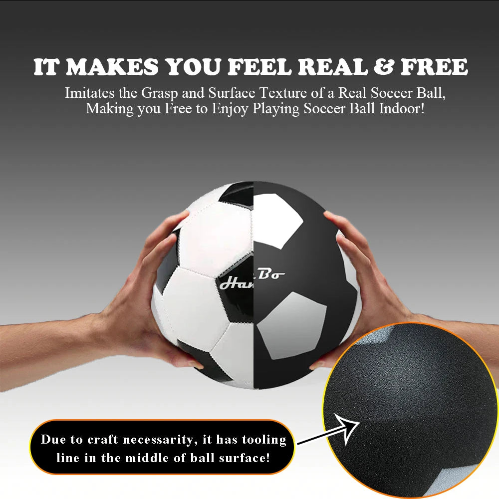 Silent Football Size 7# 5# 3# for Adults & Children Mute Bouncing Indoor No Noise Airless Soccer Ball Foam Ball Fun Sports Games