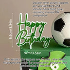 Football Boy Cake Topper Soccer Player Doll Decor for Birthday Party Sports Theme Childrens Celebration Supplies Cupcake Decor