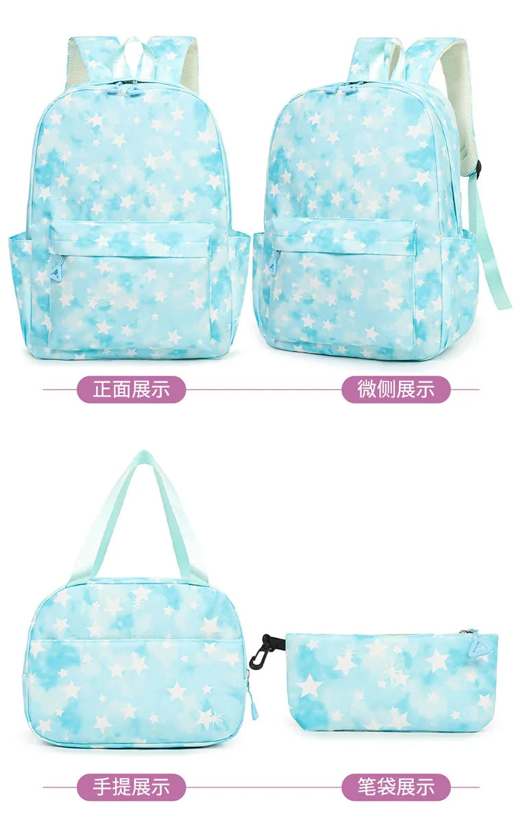 3Pcs/Set KPop Demon Hunter School Bags Girls Teens Rumi Mira Zoey Youth School Backpack Travel School Students Laptop Backpack