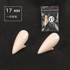 5Pairs Halloween Vampire Teeth Fangs Dentures Prop Party Costume DIY Cosplay Props Decor False Teeth Resin Fangs With Solid Glue