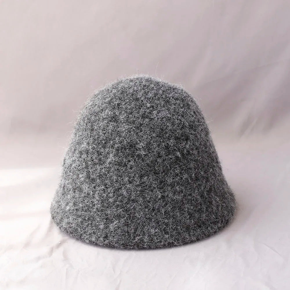 2025 New Autumn Winter Wool Bucket Hat Women Fashion Vintage Fisherman Hats Versatile Cap Spring Felt Hat 6 Colors Foldable Hat