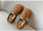Girls Flats Spring Fall Shallow Lazy Loafers Shoes for Kids Girl Comfortable Soft Suede Sneaker Casual School Shoes Child I02111