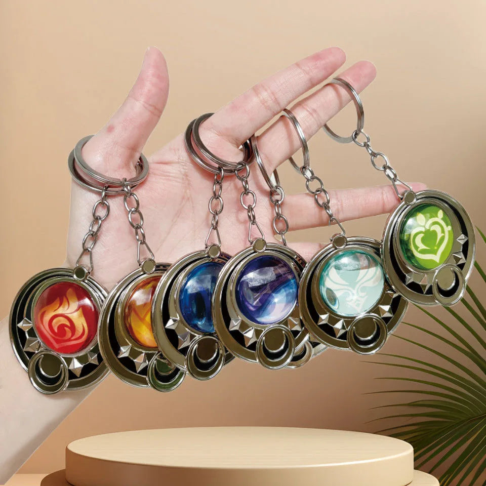 Genshin Impact Nod Krai Ineffa Visions Pendant Cosplay Anime Eye Of God DIY Backpack Keychains Halloween Party Transparent Decor