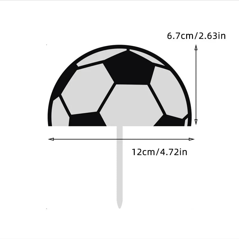 Football Boy Cake Topper Soccer Player Doll Decor for Birthday Party Sports Theme Childrens Celebration Supplies Cupcake Decor
