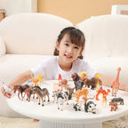 Realistic Animal Figure Toy Early Education Set - Baby Plant Recognition Kit Lion Tiger Elephant Panda Giraffe Animal Figure Toy