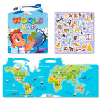 Hot New Children Scene Stickers DIY Hand-on Puzzle Sticker Books Reusable Cartoon Animal Learning Cognition Toys for Kids Gift