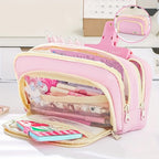 A Large-capacity Multi-layer Pencil Case, A Simple Multi-purpose Student Stationery Box And Makeup Storage Bag
