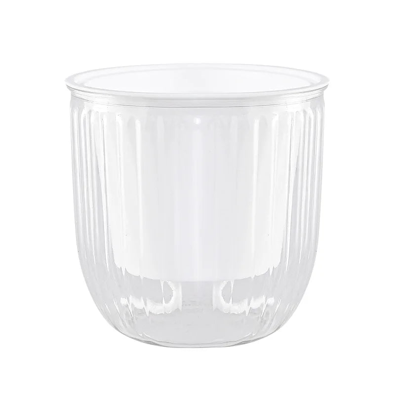 Transparent Hanging Basket Flower Pot for Lazy PeopleinsWind Self-priming Hydroponic Resin Large Diameter Fall-resistant Sunproo