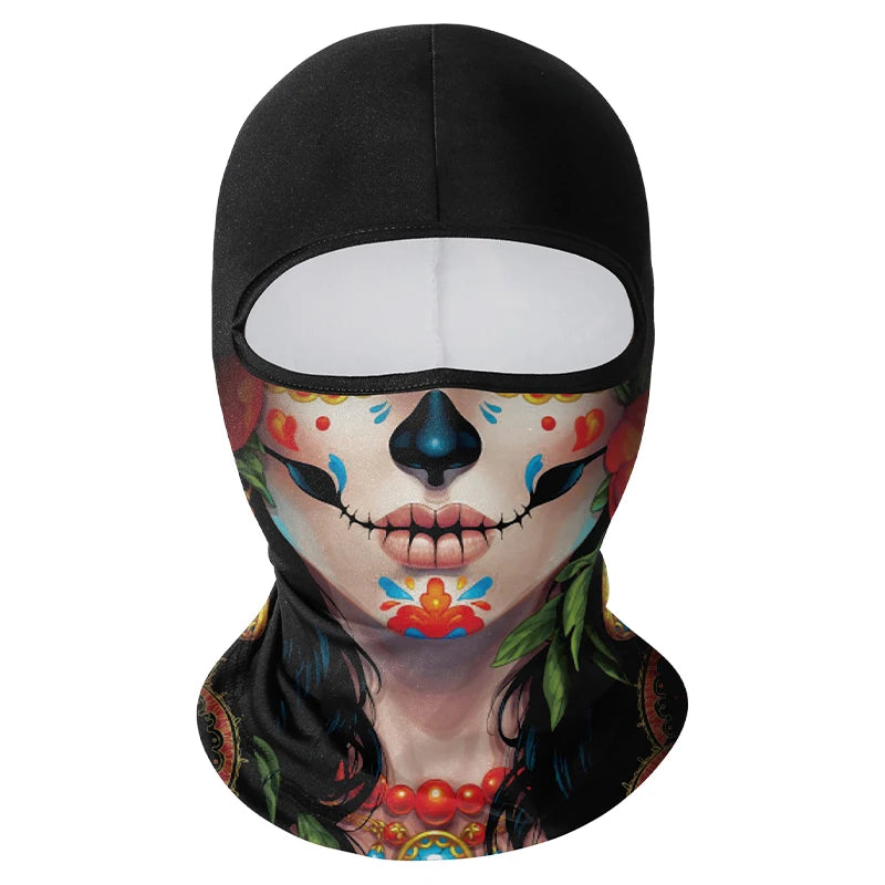 Cycling Mask Skull Quick-drying Sunscreen Balaclava Men's Motorcycle Elastic Helmet Lined Ghost Full Face Windproof Headgear